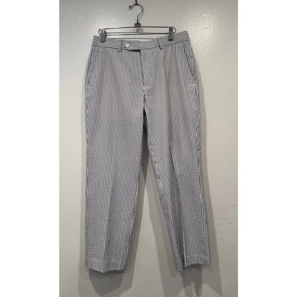 Brooks Brothers Seersucker Pants Men’s Size 30 X 25 Lightweight Striped ALTERED - Picture 1 of 11